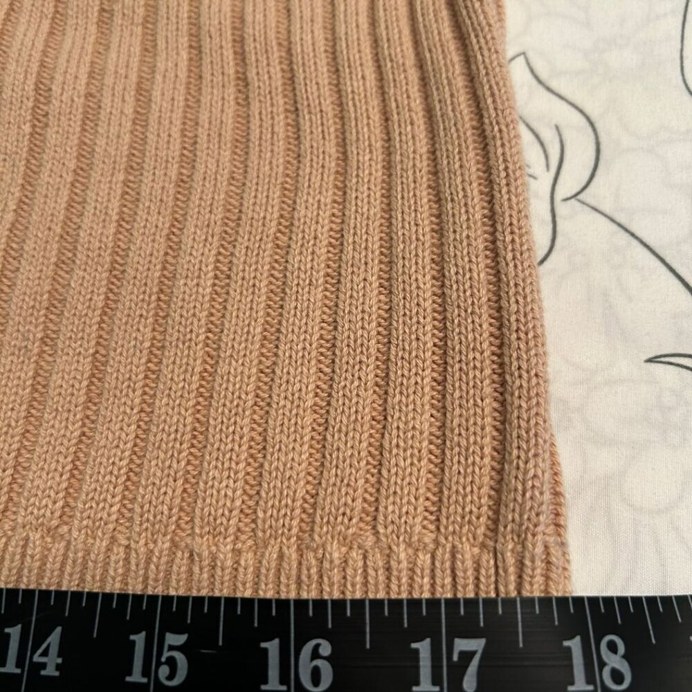 NWT Aerie 100% Cotton Rib Knit Sleeveless V-neck Cropped Tan Sweater Top XXL - Picture 8 of 10